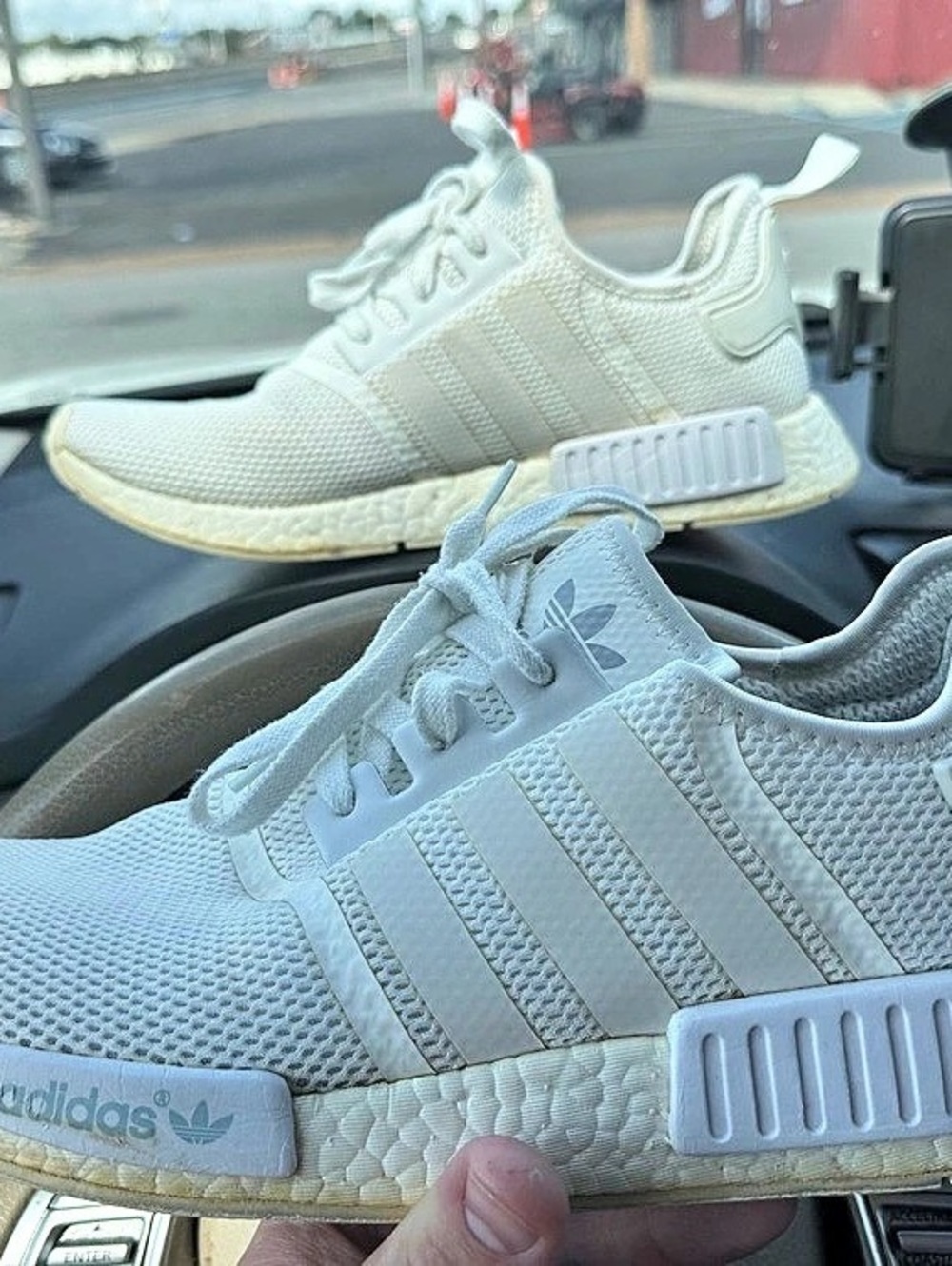 adidas NMD_R1 Triple White Sneakers Men's US 11